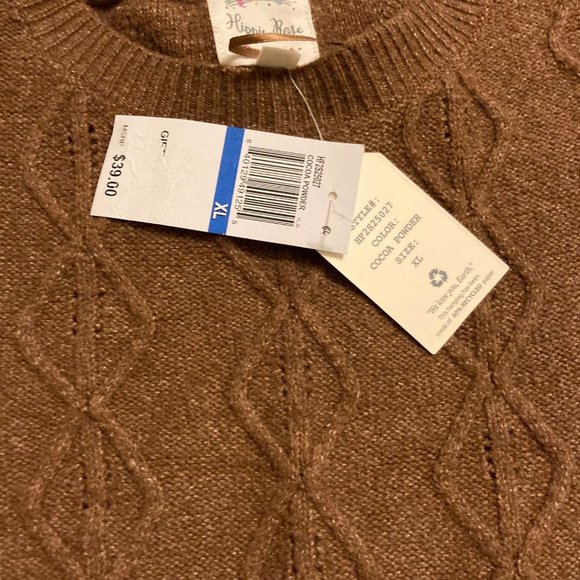 NWT Hippie Rose Sweater Pull Over  Brown XL - Picture 6 of 8